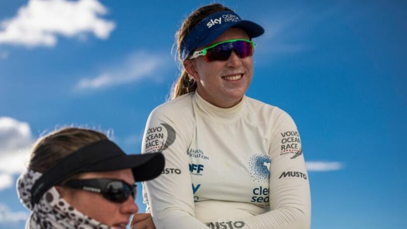 The calm seas are nice but boy is it hot. Photo: Brian Carlin/Volvo Ocean Race