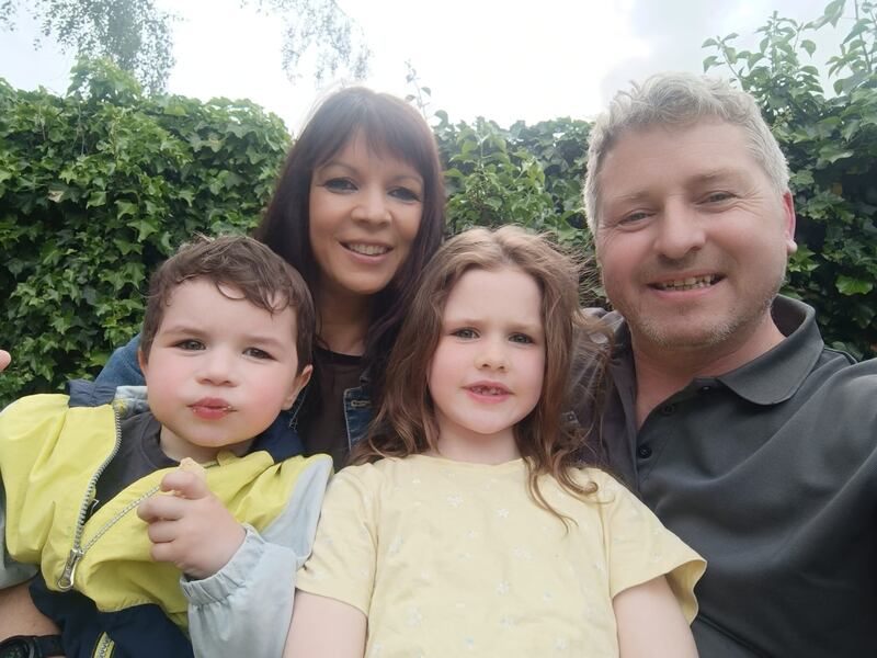 Aishling Conway with her husband Shane and their two children, Ella May (6) and Jack (2).