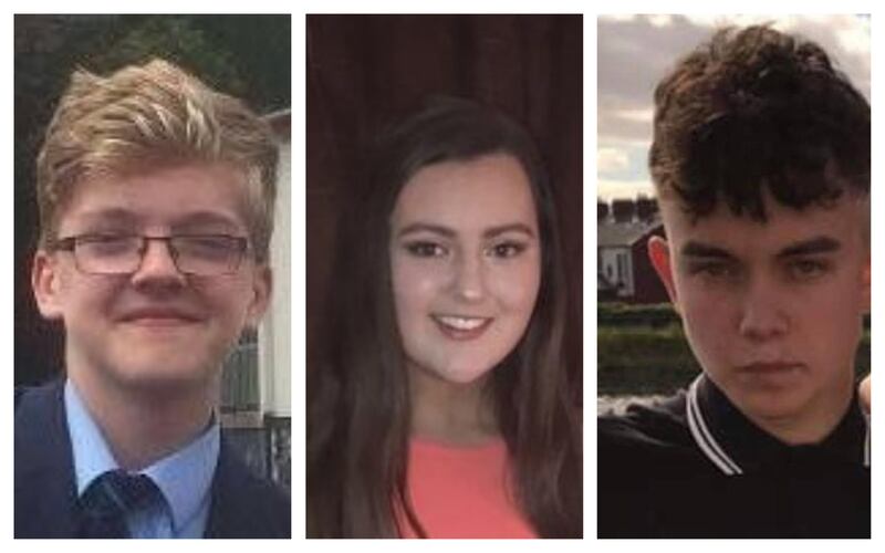 From left, Morgan Barnard, Lauren Bullock and Connor Currie