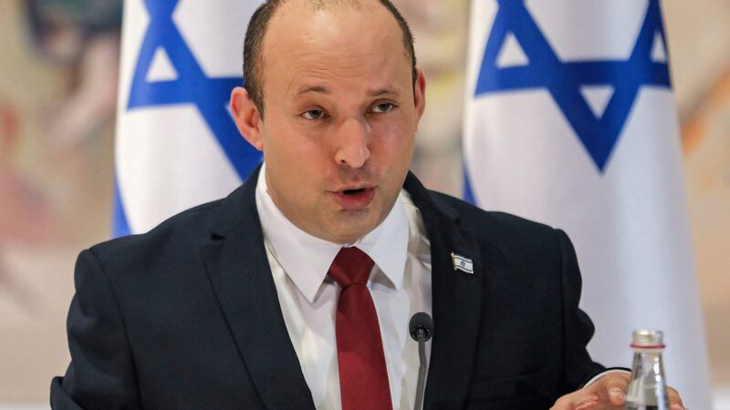 Israeli prime minister Naftali Bennett chairs the weekly cabinet meeting in Jerusalem on Monday. Photograph: Gil Cohen-Magen/AP
