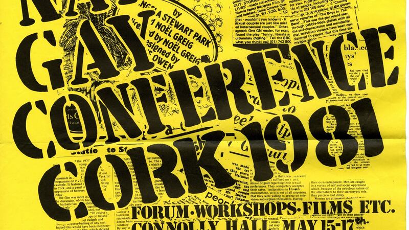A National Gay Conference Cork poster: conference in 1981 was the first of its kind to take place in Ireland