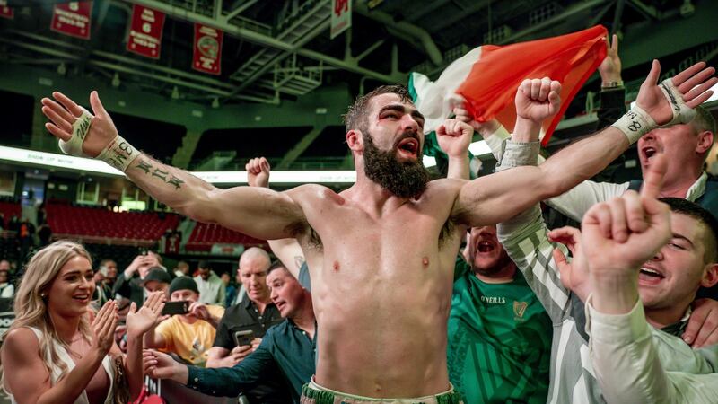 Jono Carroll waves to the crowd after his defeat to Tevin Farmer. Photo: Tom Hogan/Inpho