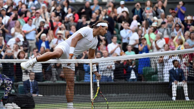 Spain’s Rafael Nadal is in Friday’s Wimbledon semi-final. Photograph: Getty Images