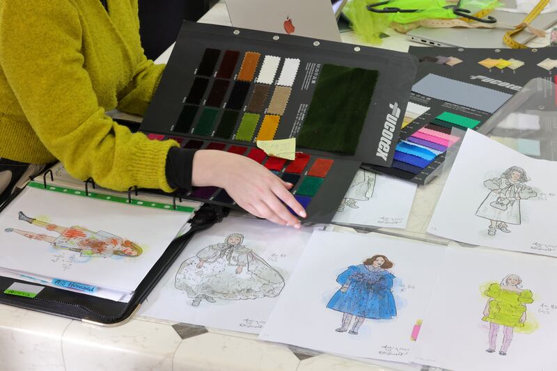 Audrey or Sorrow: it took Davenport three weeks to do the drawings for the costumes. Photograph: Alan Betson