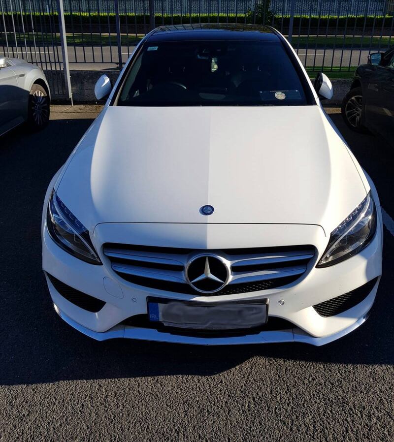 A Mercedes seized by Cab. Photograph: An Garda Síochána