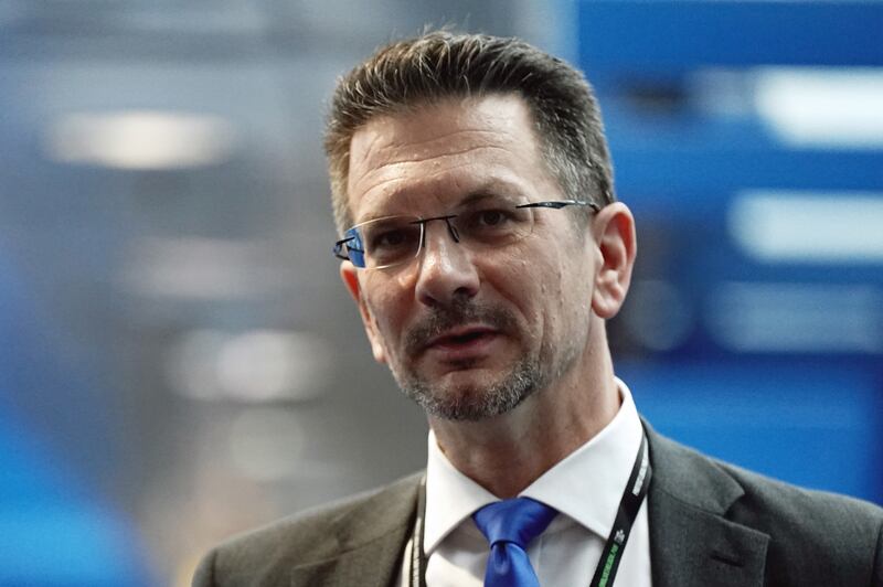 Steve Baker at the Conservative Party annual conference in Birmingham. Photograph: Aaron Chown/PA