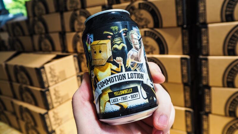 Commotion Lotion is a 4.4 per cent lager made with  with tonic wine, raspberries, pineapple and strawberries