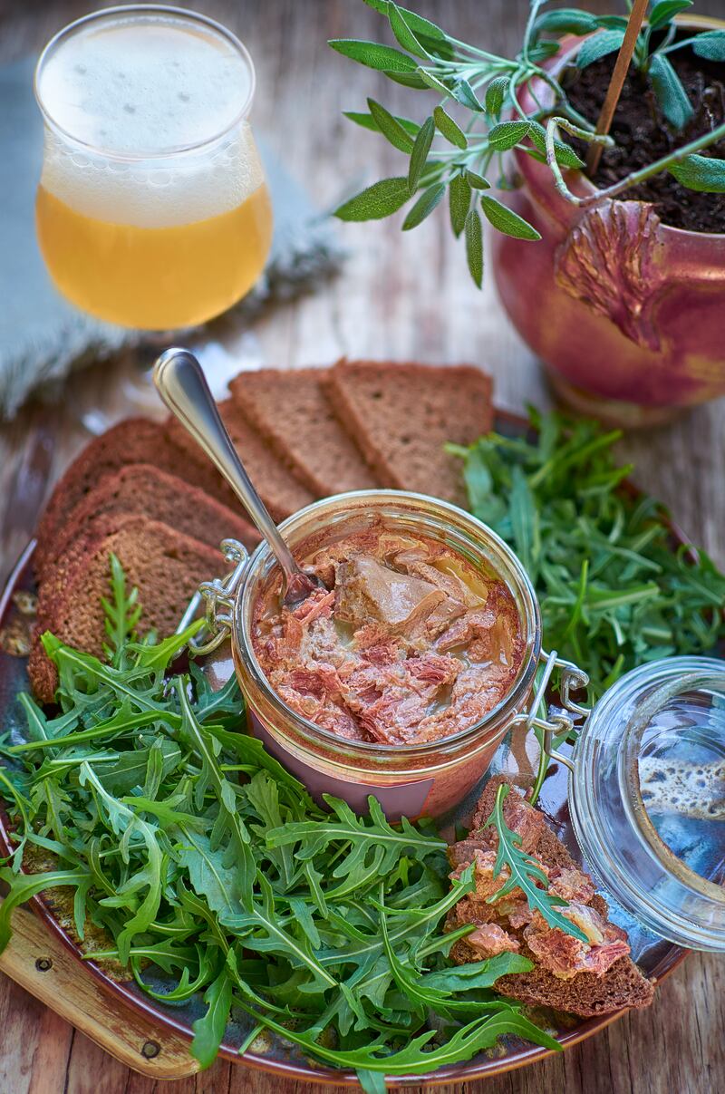 Potted Thai basil pork with chilli-strawberry relish