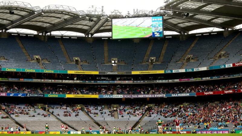 A view of Croke Park during Galway’s Super 8s clash with Kerry. Photograph: James Crombie/Inpho