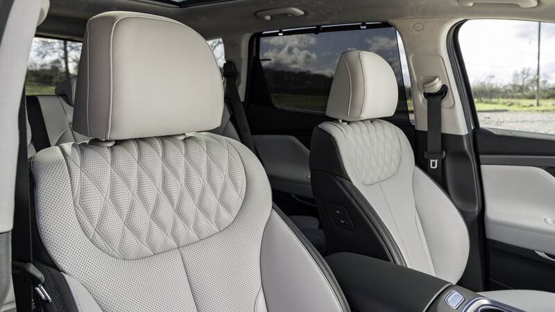 Premium looks: the Santa Fe’s trim is something you would expect to see inside a Mercedes