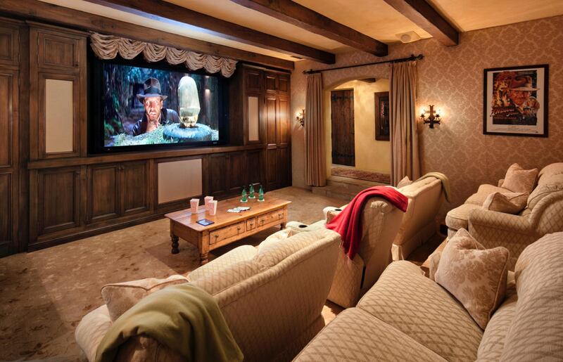 The cinema in Meghan and Harry’s new home in Montecito, in Santa Barbara, California. Photograph: santabarbarasluxuryhomes.com