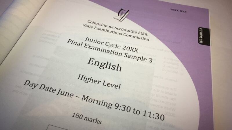 A sample paper of the new junior cycle English exam.