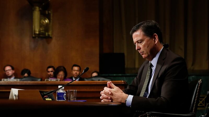 FBI Director James Comey testifies on Capitol Hill on May 3rd. Photograph: AP/Carolyn Kaster
