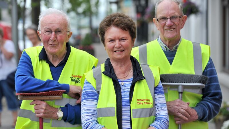 Community volunteers Andrew O’Dea, Leana McCarthy and Nicolas Hickey  in Kildorrery,  Co Cork. Photograph:  Daragh Mc Sweeney/Provision