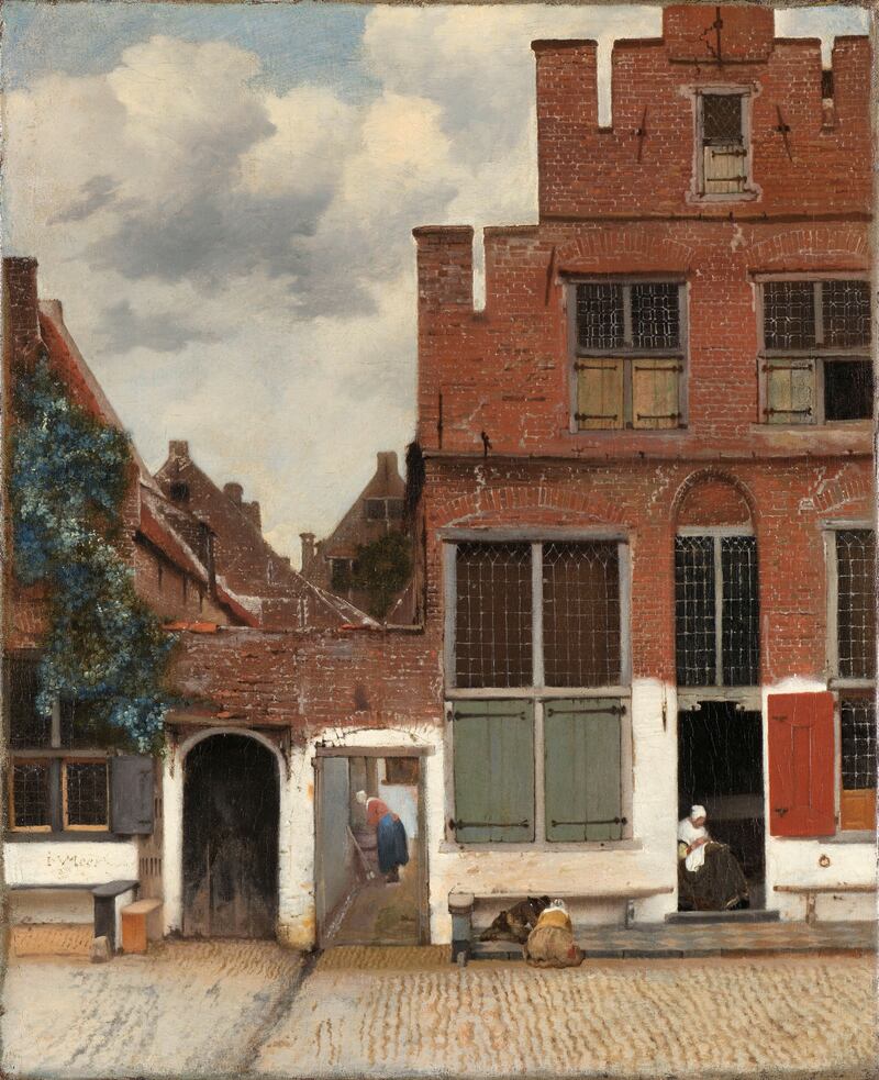 View of Houses in Delft, known as The Little Street, Vermeer, 1658-59, oil on canvas.