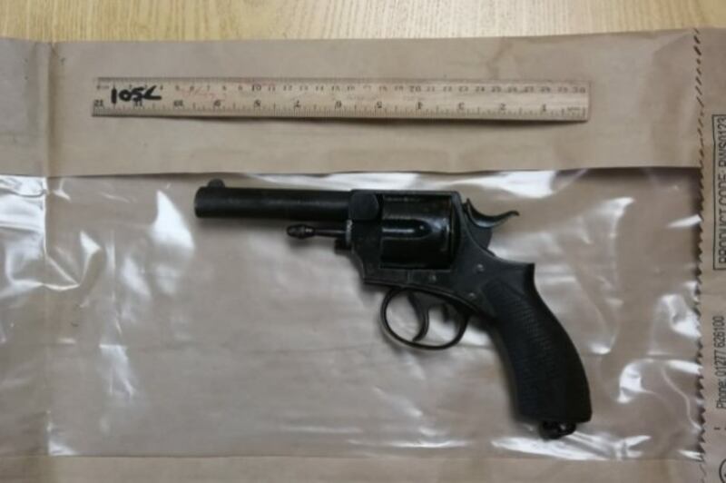 One of the guns seized by detectives