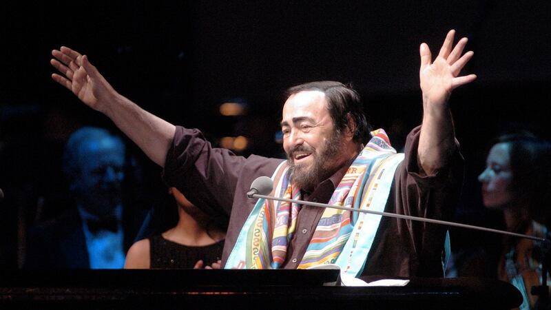 Pavarotti performing at the Point Theatre, Dublin, in 2005. Photograph: John Cogill