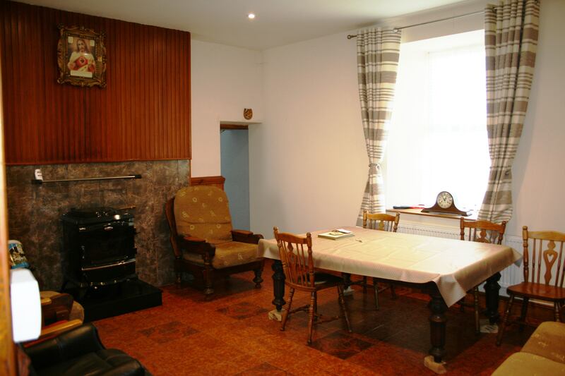 Two fake ceilings and walls hid the old kitchen