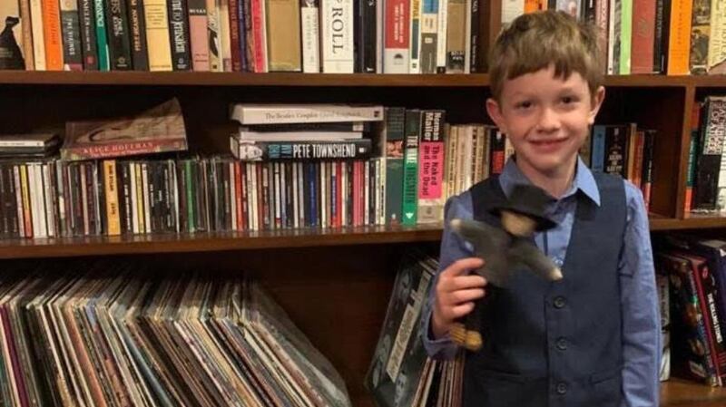 Beto O’Rourke posted a photograph on Instagram of his seven-year-old son Henry, who had just finished a project on his great-great-great-great-grandfather.