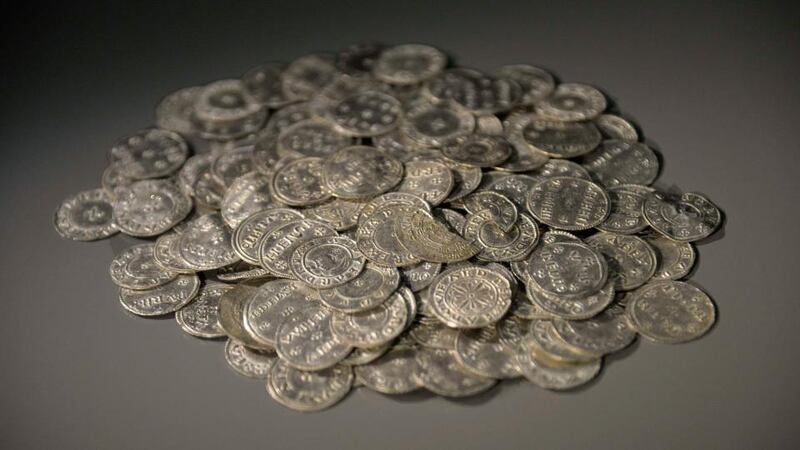 10th Century coins Photograph: Toby Melville/Reuters