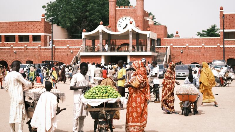 Public space  in Maiduguri:  A 28-year-old former spy in the compound said he had joined Boko Haram when he was 13 and was part of a group of 400 who decided to surrender together. Photograph: Tom Saater/New York Times