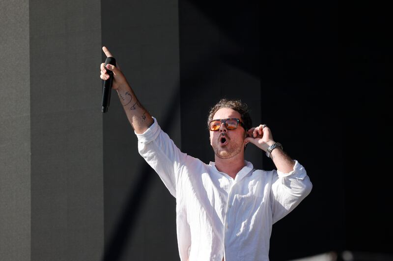 Singer Cian Ducrot performing on the Main Stage. Photograph: Alan Betson/The Irish Times

