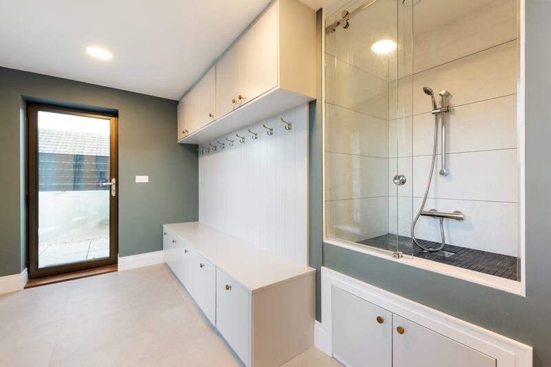 Boot room complete with dog shower