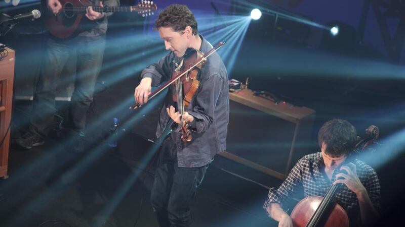 Former violinist with The Frames Colm Mac Con Iomaire performs at Other Voices in Derry last night. Photograph: Rich Gilligan