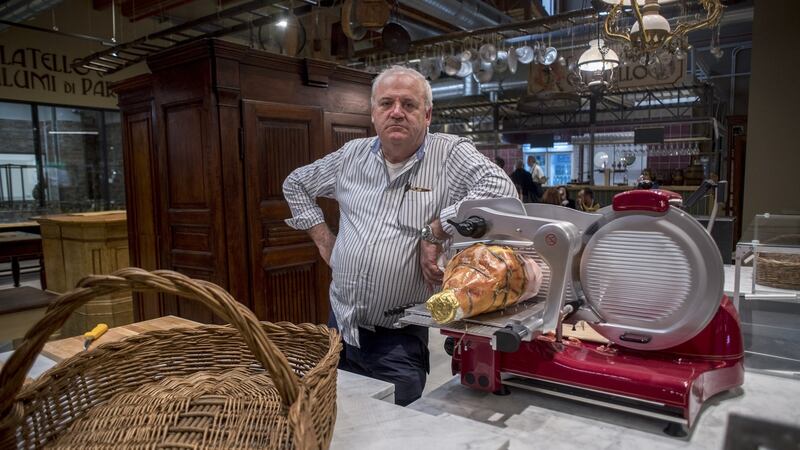 Massimo Pezzani, owner of Antica Ardegna,  at the Fico Eataly World agri-food park in Bologna, Italy.  Photograph: Geraldine Hope Ghelli/Bloomberg