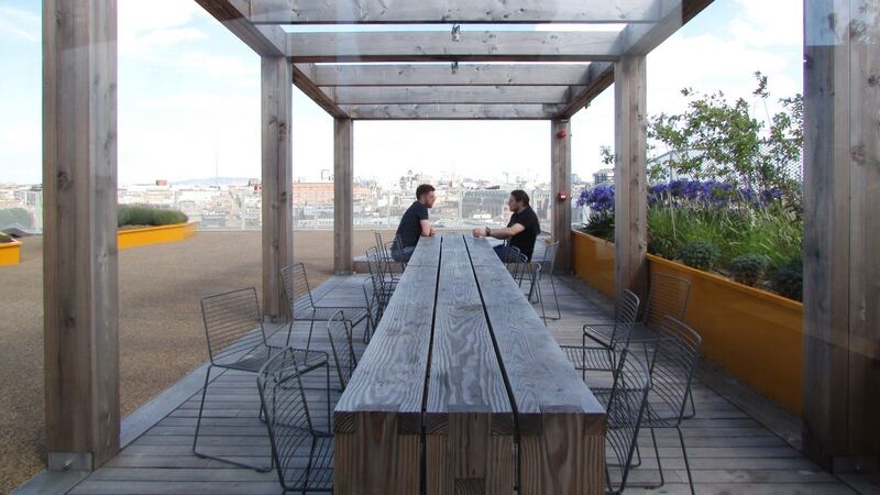 Bernard Seymour Landscape (BSL) Architects installed a roof garden at the top of a down-at-heel building in Dublin 7
