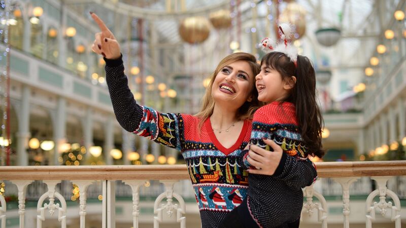 Serene Ibraheem and her mother Raneem. ‘I was so excited to hear her speak in Irish.’ Photograph: Dara Mac Dónaill/The Irish Times