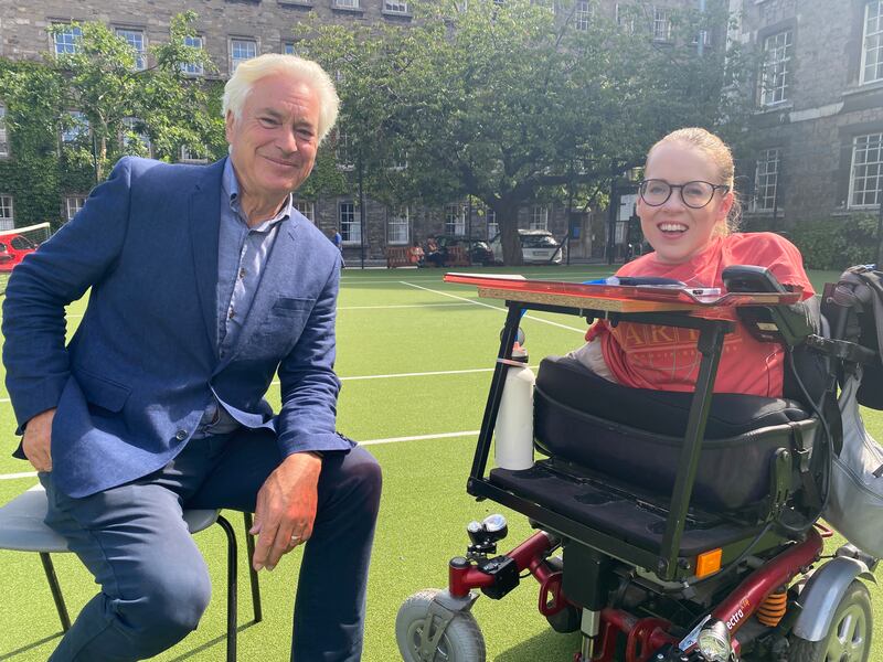 Joanne O'Riordan talks to clinical psychologist Ian Robertson during the documentary. Photograph: RTÉ
