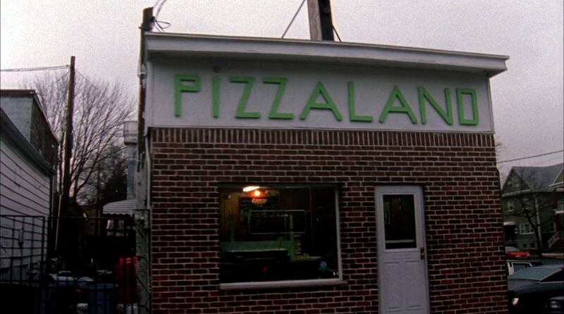The Pizza Land pizzeria in North Arlington, New Jersey, which is seen for a brief moment in the opening credits of “The Sopranos.” Photograph: HBO/The New York Times
                      