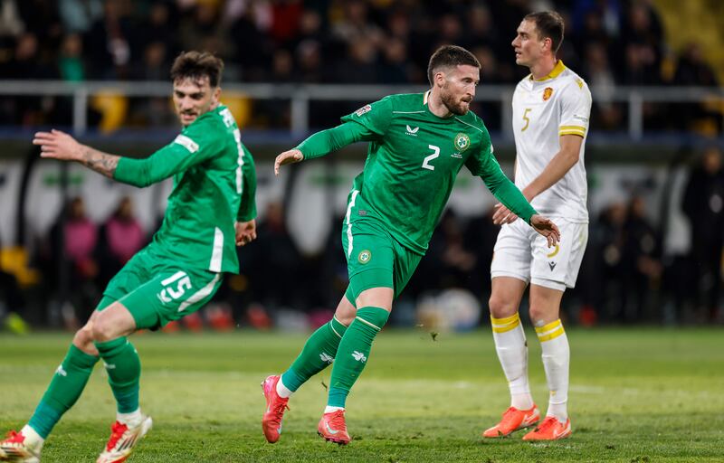 Matt Doherty celebrates scoring his sides second goal. 