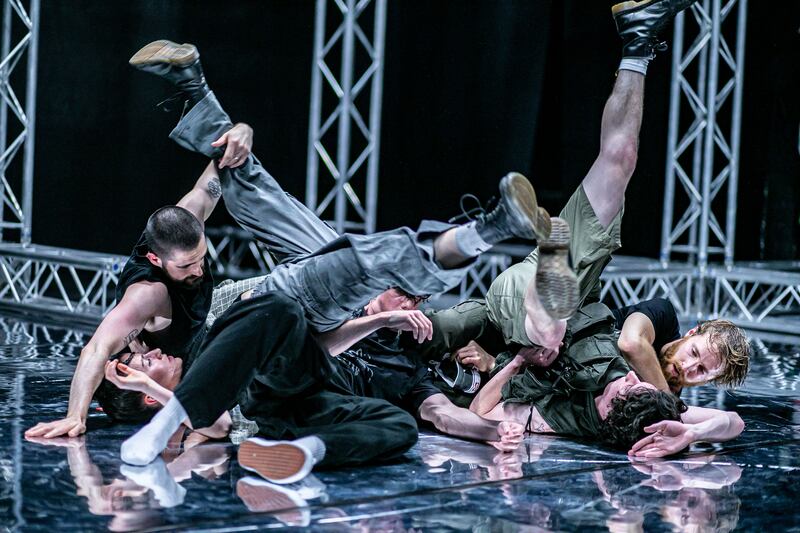 Mosh, written and directed by Rachel Ní Bhraonáin, with choreography by Robyn Byrne and sound design by Richard Durning and Joe Love. Photograph: Light Sensitive Photography