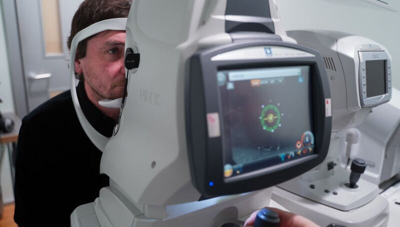 The OCT scanner takes more than 1,000 images of the back of your eye. Photograph: Conor Mulhern