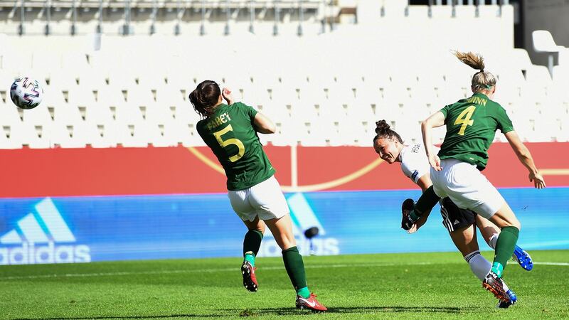 Ireland’s sole defeat in qualifying came away to Germany. Photograph: Tim Groothuis/Inpho