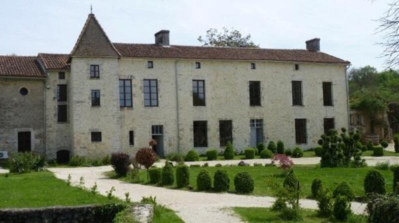 The 15th century chateau in St Claud, France,  has been renovated, yet period pieces remain