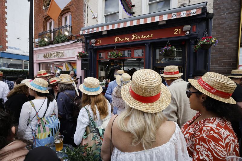 The 120th Bloomsday around Davy Byrnes pub on Duke Street, Dublin. Photograph Nick Bradshaw for The Irish Times