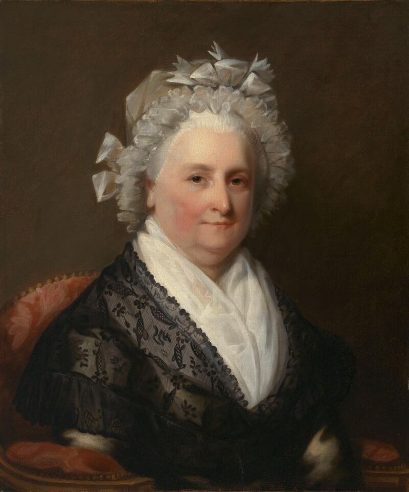 Online features December 2020. Smithsonian Institution virtual exhibition Every Eye Is Upon Me: First Ladies of the United States. Martha WashingtonArtist: Unidentified ArtistCopy after: Gilbert StuartOil on canvasearly-mid 19th CenturyNational Portrait Gallery, Smithsonian InstitutionPress image from Brendan Kelly, Public AffairsSmithsonian, National Portrait Gallery, kellyb@si.edu  | o: 202.633.8299 | m: 202.431.7435 Downloaded from https://www.dropbox.com/sh/ltsb4kllvxyfjtr/AAA3ESH8koZfVrOHakQiKvpLa?dl=0