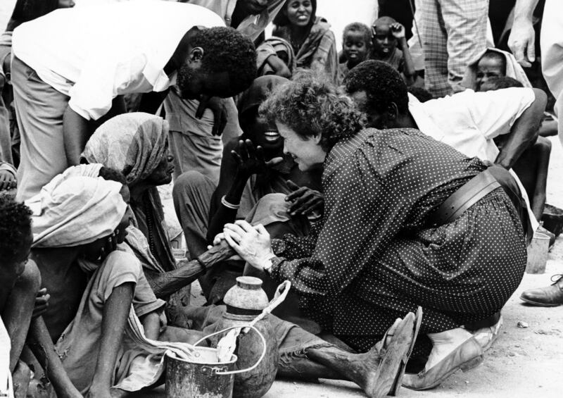 President Mary Robinson in Somalia, October 1992. Photograph: Independent Newspapers Ireland/NLI Collection