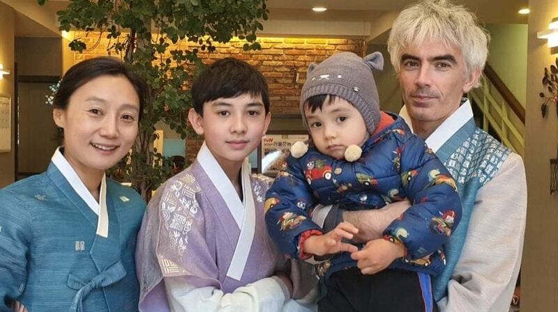 Eoin O’Colgain and his family. O’Colgain says he was one of the first people to come into Ireland and realise that Ireland was not prepared for this pandemic