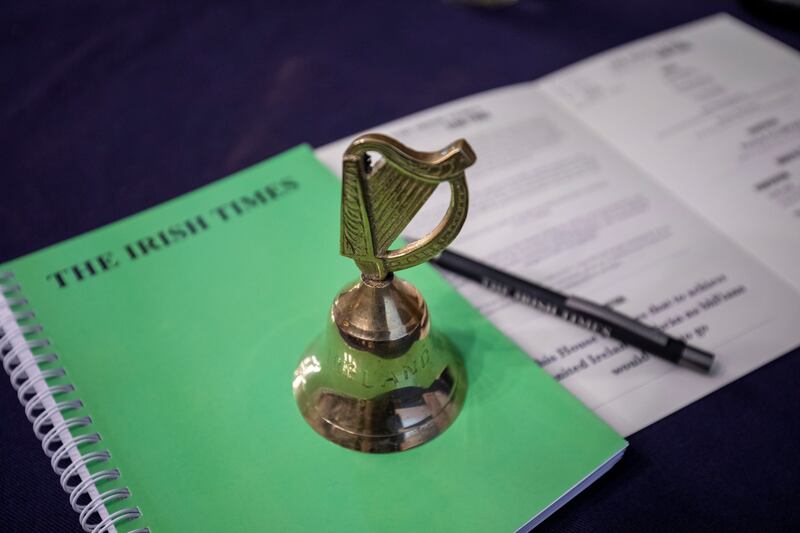 The Irish Times Debate semi-final 2023 discussed the motion that "this house believes that to achieve a united Ireland Amhrán na bhFiann would have to go." Photograph: Tom Honan