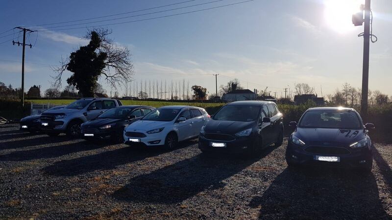 A number of vehicles that were seized in raids by the Criminal Assets Bureau.