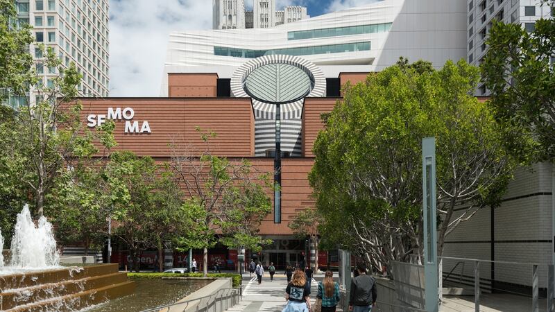 View of the gallery from Yerba Buena Garden. Photograph: Jon McNeal