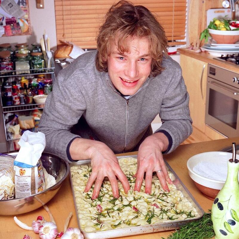 Jamie Oliver in The Naked Chef in 1999. Photograph: Jason Bell/BBC