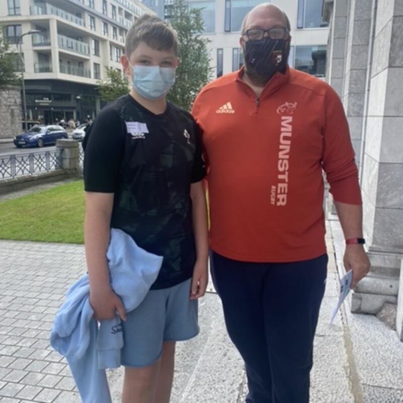 Ultan Keane with his father, Robert.