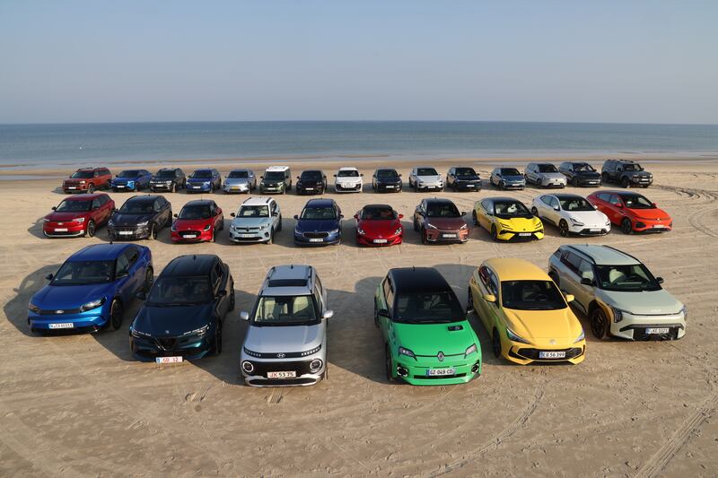 Some of the initial contenders for Europe's Car of the Year 2025 at the test event in northern Denmark