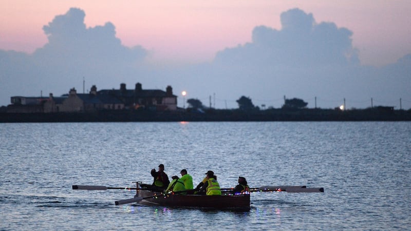 Participants in the Darkness Into Light event in Clontarf. Photograph: Dara Mac Dónaill/The Irish Times