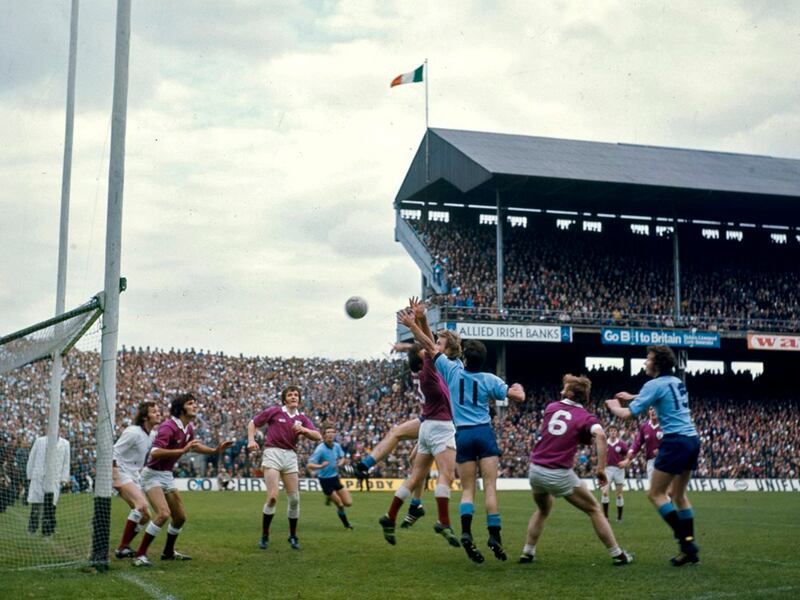 Dublin v Galway in the 1974 All-Ireland Football Final. Photograph: Connolly Collection/Sportsfile 